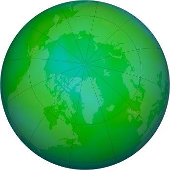 Arctic ozone map for 2010-08
